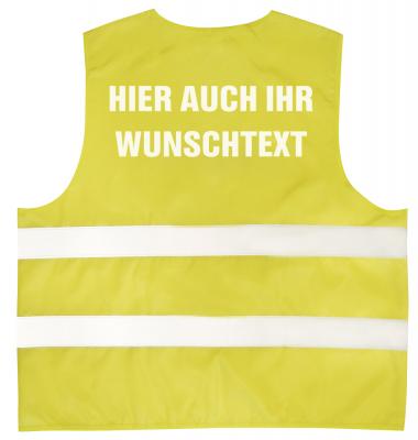 Warnweste mit Aufdruck - WUNSCHNAME - 11000 versch. Farben gelb / 4XL