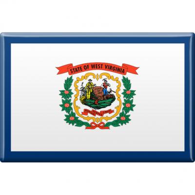 Magnet - US-Bundesstaat West Virginia - Gr. ca. 8 x 5,5 cm - 37148 - Küchenmagnet