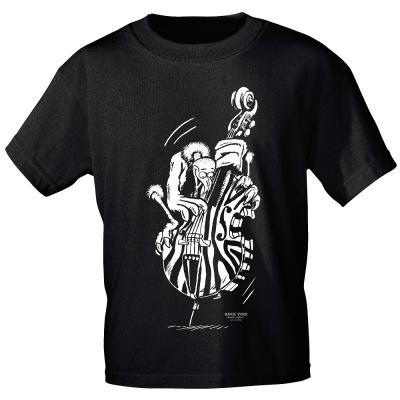 T-Shirt unisex mit Print - Bass Geier - von ROCK YOU MUSIC SHIRTS - 10163 schwarz - Gr. S - XXL