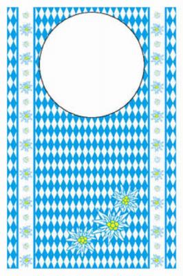 Einmal-Latz - Bayrisches Rautendesign - 39882 - blau-weiß