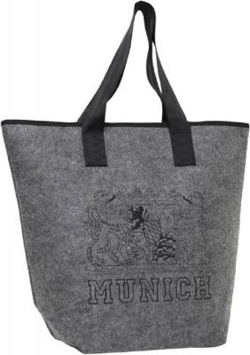 Filztasche mit Stickerei - MUNICH - 26112 - Shopper Umhängetasche Bag