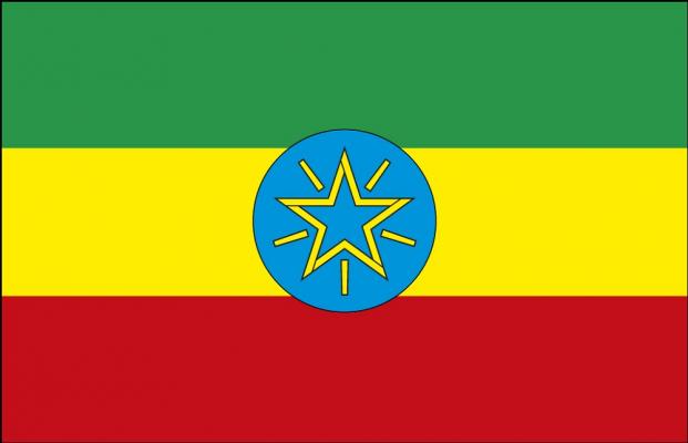Stockländerfahne - Äthiopien - Gr. ca. 40x30cm - 77003 - Dekoflagge Schwenkfahne