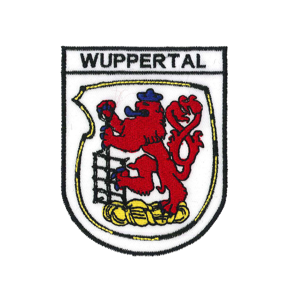 Pin. Wappen von Wuppertal  Patch Aufnäher
