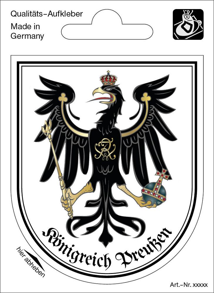 Aufkleber Sticker Wappenaufkleber Preußen Preussen 301645-4