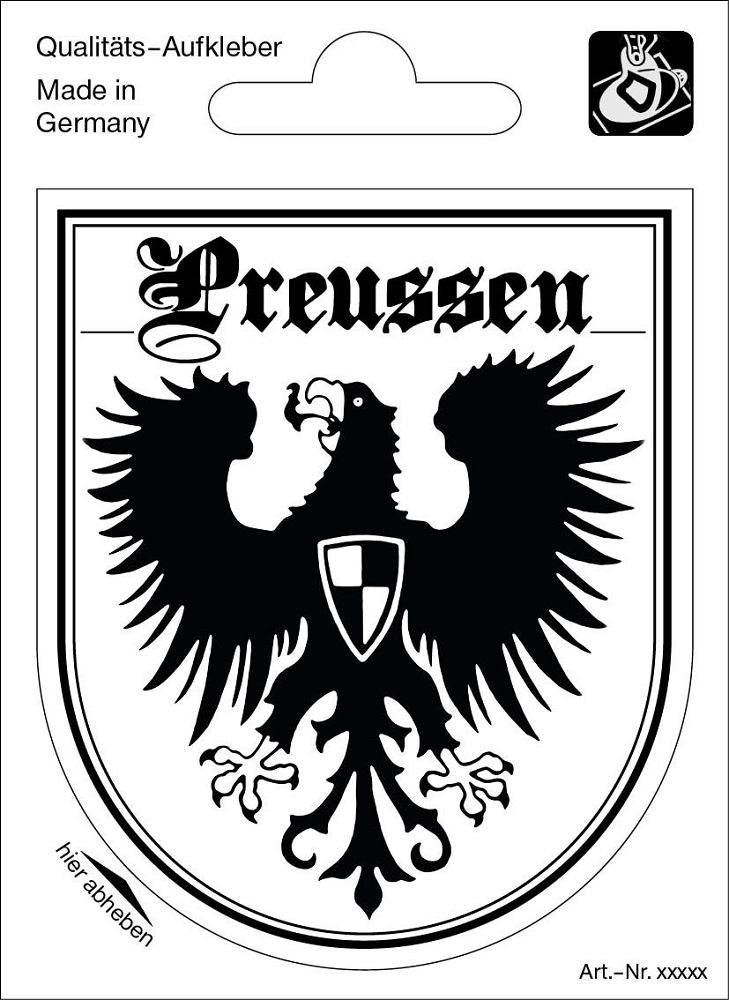 Aufkleber Sticker Wappenaufkleber Preußen Preussen 301645-4