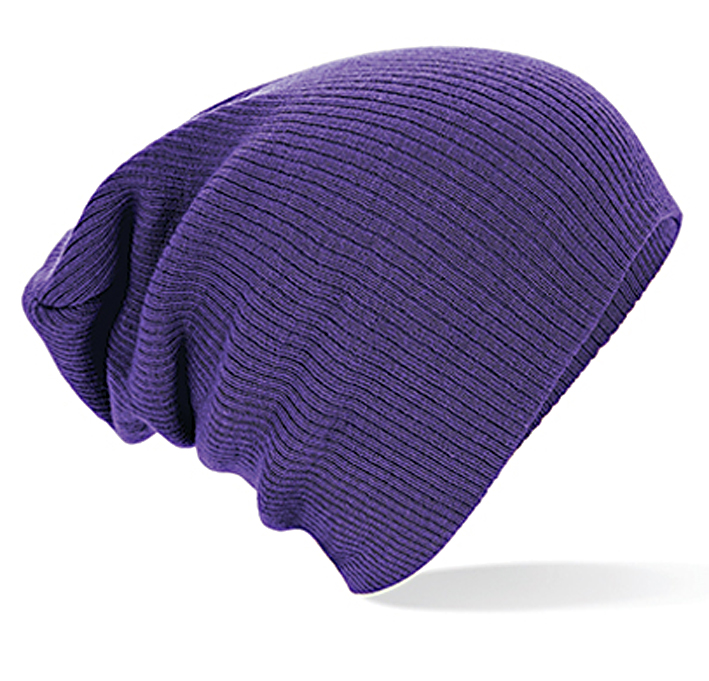 Fan-O-Menal Long Beanie Unisex Berretto Lungo - Motivo Ricamato Simson Blitz DDR - Blu Marino