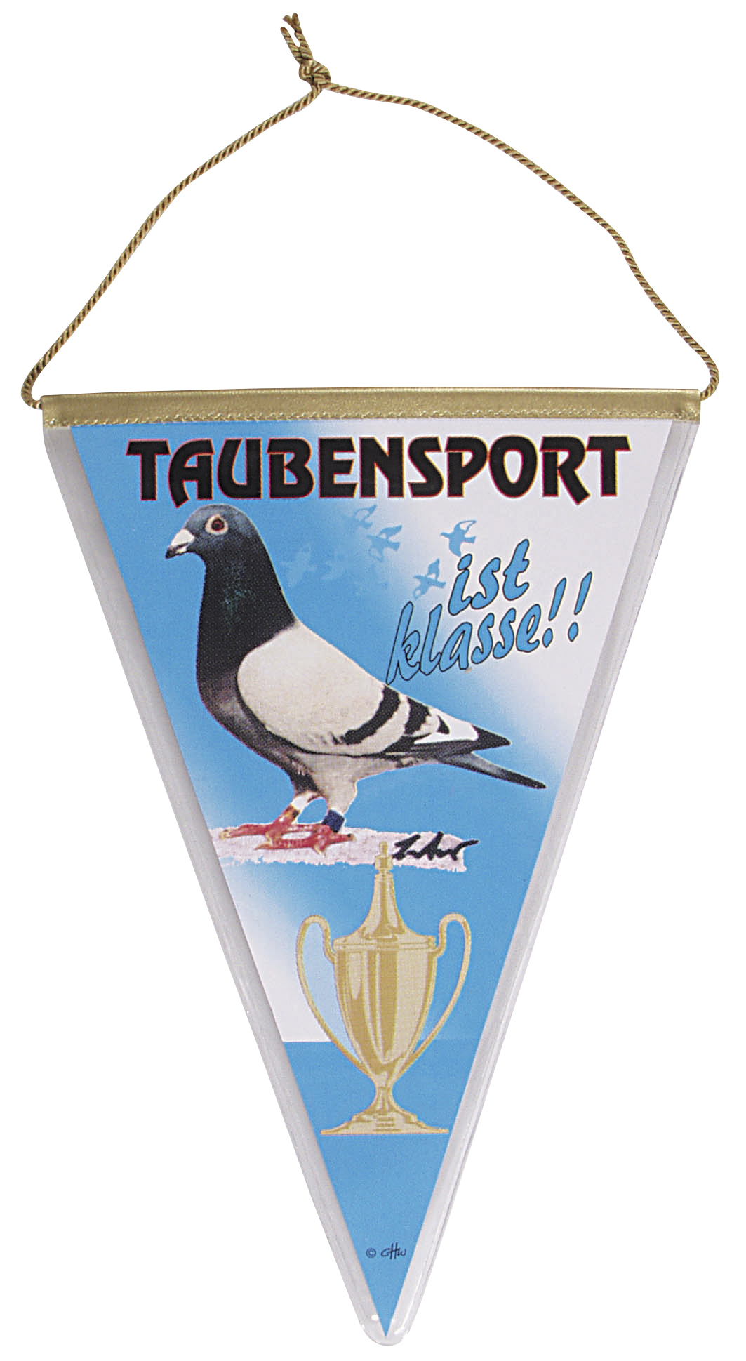 großer Wimpel ca 26 cm Auto Fahne ♥ TAUBE ♥  Taubensport •TB912• 