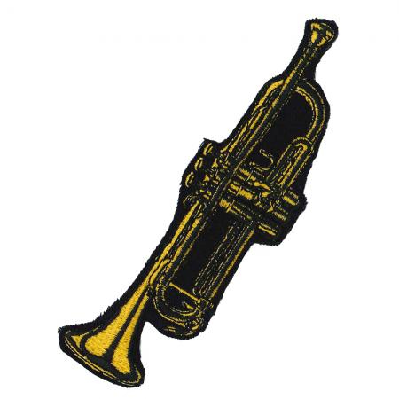 Aufnäher Patches Trompete Gr. ca. 12,5 x 4,5 cm  00505