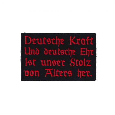 Aufnäher Patches Deutsche Kraft und deutsche Ehr Gr. ca. 8,5 x 5,5 cm 01027