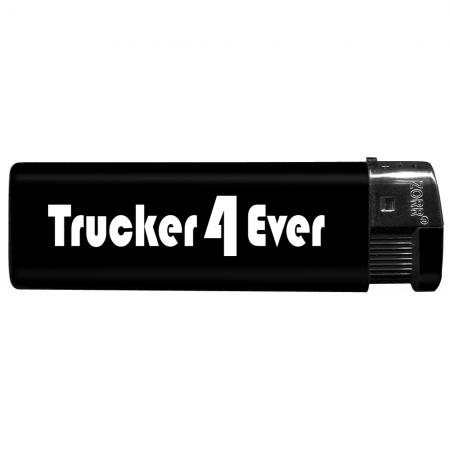 Einwegfeuerzeug mit Motiv - Trucker 4 Ever - 01166 versch. Farben schwarz