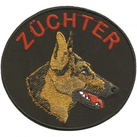 Aufnäher rund Applikation - Züchter Schäferhund - 01725 - Gr. ca.9,5 cm