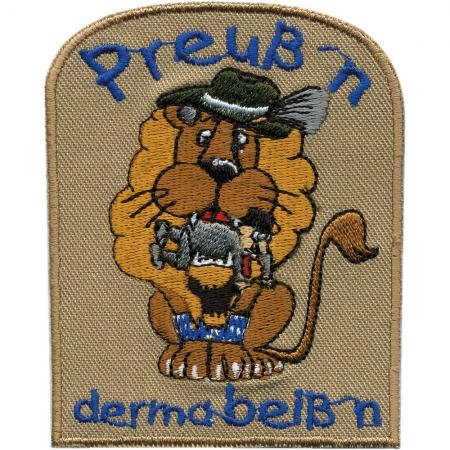 Aufnäher - Preuß´n der ma beißn  - 01859 - Gr. ca. 8cm x 9cm