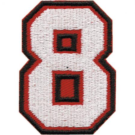 Aufnäher Patches - ZAHL ZIFFER 8 (acht) - Gr. ca. 4x6cm - 01907