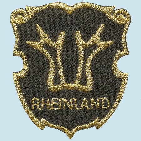 Aufnäher - Brandzeichen Rheinland - 02160 - Gr. ca. 3,5 x 4 cm - Patches Stick Applikation