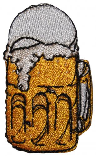 Aufnäher Patches Applikation - Bierkrug - 02905 - Gr. ca. 3cm x 5cm