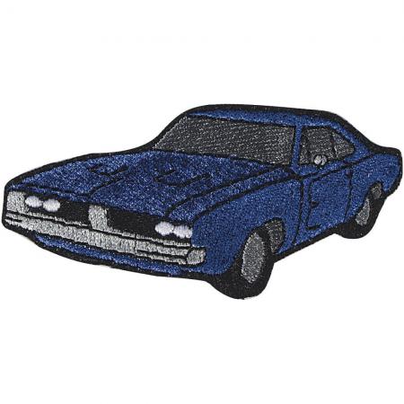 AUFNÄHER - blauer Sportwagen Oldtimer Car - 03108 - Gr. ca. 11 x 6,5 cm