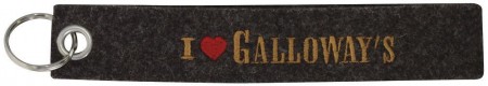 Filz-Schlüsselanhänger mit Stick I LOVE GALLOWAY'S Gr. ca. 17x3cm 14164 schwarz