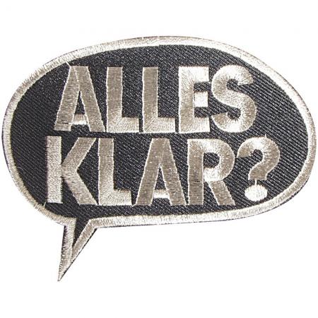Aufnäher Patches - ALLES KLAR ? - Gr. ca. 9 x 6cm - 04201