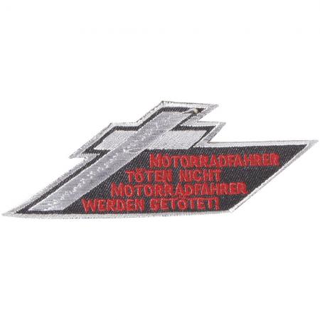 Aufnäher - Kreuz Motorradfahrer töten nicht... - 04228 - Gr. ca 12,5 x 4,5 cm
