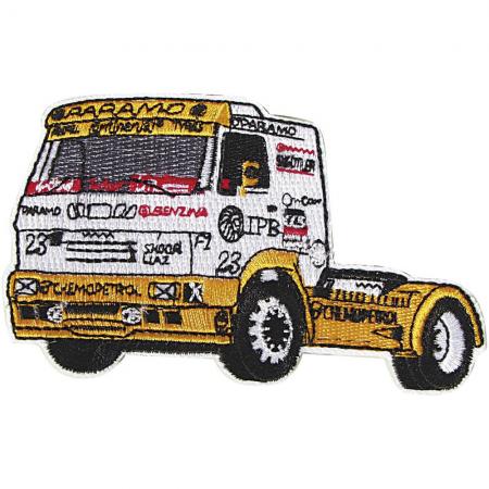AUFNÄHER Patch - Truck gelb Gr. ca. 10cm x 6cm - 04400