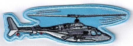 Aufnäher - Hubschrauber - 04594 - Gr. ca. 11,5 x 3,5 cm - Patches Stick Applikation