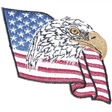 Aufnäher - USA mit Adler - 04729 - Gr. ca. 8,5 x 7 cm