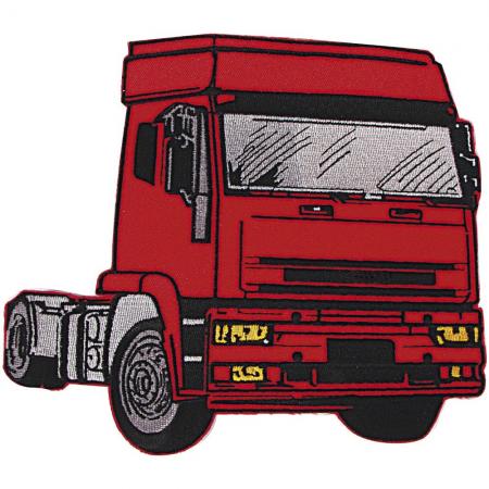AUFNÄHER - Roter Truck - 04814 - Gr. ca. 12 x 10 cm - Patches Stick Applikation