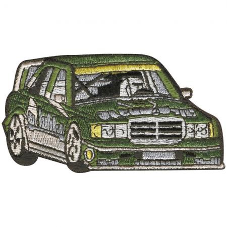 AUFNÄHER - grüner Sportwagen Rennauto - 04946 - Gr. ca. 10 x 6 cm - Patches Stick Applikation