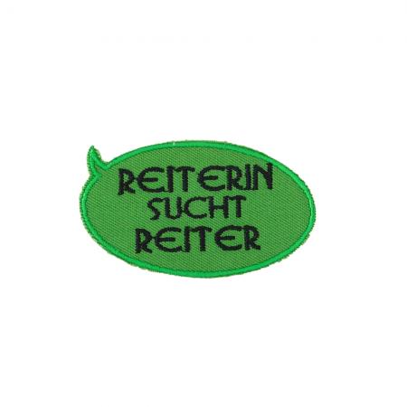 Aufnäher Patches Reiterin sucht Reiter Gr. ca. 7,5 x 4,5 cm 00539