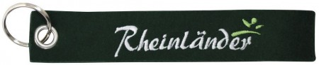 Filz-Schlüsselanhänger mit Stick Rheinländer Gr. ca. 17x3cm 14184 schwarz