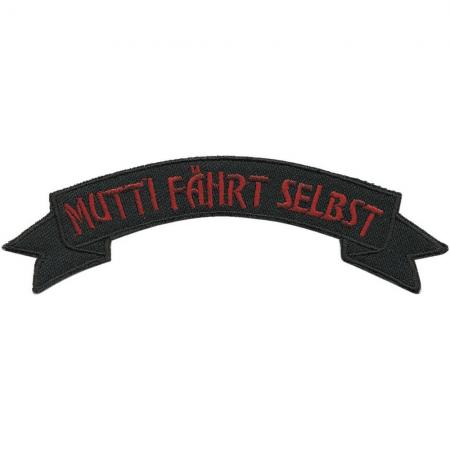 AUFNÄHER - Mutti fährt selbst - 06099 - Gr. ca. 13 x 2,5 cm - Patches Stick Applikation