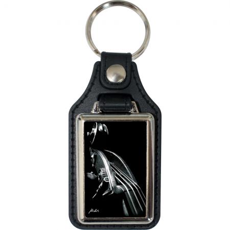 Leder-Schlüsselanhänger mit Motiv – Galactic Bass– 06273/2 aus der Serie  ROCK YOU© MUSIC