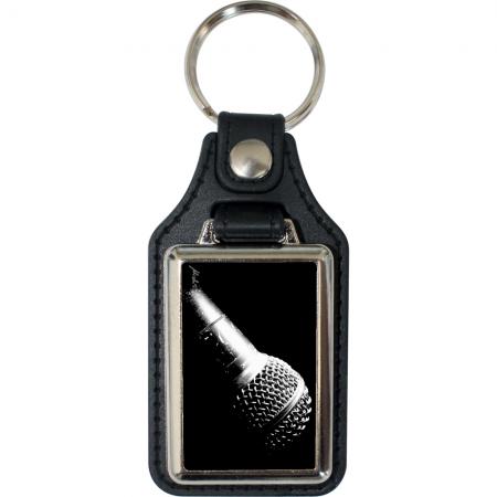 Leder-Schlüsselanhänger mit Motiv – Planet Voice – 06274/5 aus der Serie  ROCK YOU© MUSIC