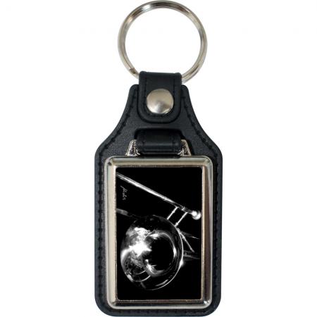 Leder-Schlüsselanhänger mit Motiv – Trombone – 06276 -   aus der Serie  ROCK YOU© MUSIC