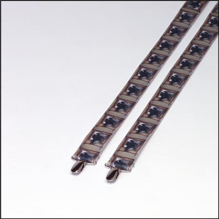 Hosenträger Hosenhalter mit Print - Indianer - 06535 - grau