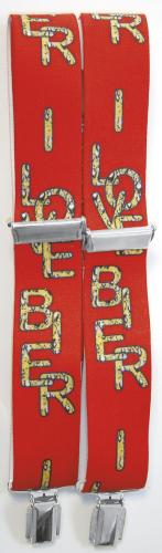 Hosenträger mit Print - I love Bier - 06578 rot
