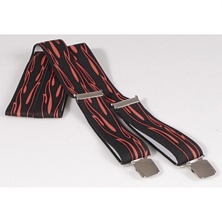 Hosenträger mit Print Hosenhalter - Flammen - 06629