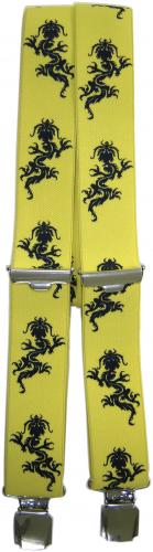 Hosenträger mit Print - Tribal - 06771 gelb