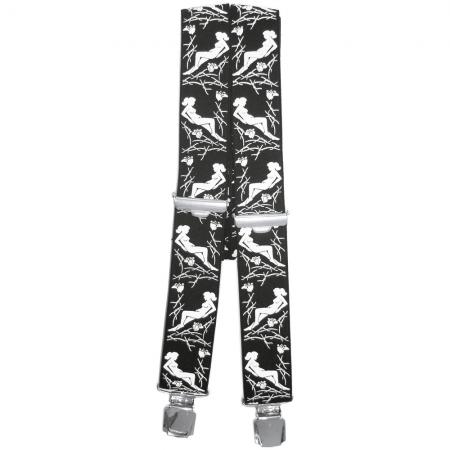 Hosenträger elastische Hosenhalter - Frau weiß - 06796