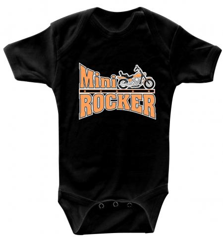 Babystrampler mit Print – MINIROCKER BIKE – 08359 schwarz - Gr. 0-24 Monate
