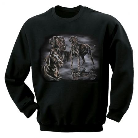 Kinder Sweatshirt mit Print - Labrador - 08674 schwarz - Gr. 110-164 - ©Kollektion Christina Bötzel
