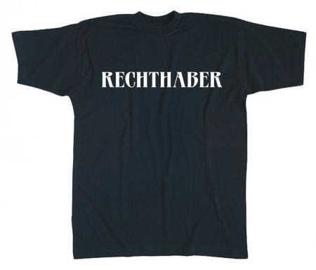 T-Shirt unisex mit Print - Rechthaber - 09345 schwarz - Gr. S-XXL