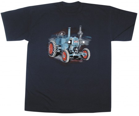 T-Shirt mit Print - Lanz Traktor - 09732 schwarz - Gr. XXL