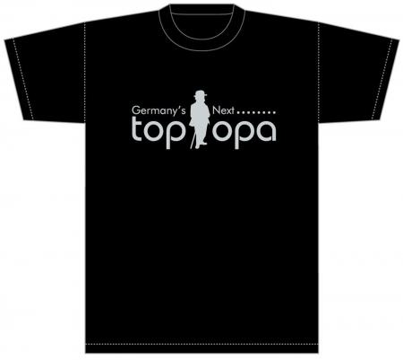 T-Shirt mit Print - Germany´s Next Top Opa - 09736 schwarz - Gr. S-2XL