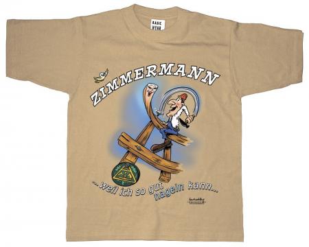 T-SHIRT unisex mit Print - Zimmermann - 09963 beige - Gr. S-XXL