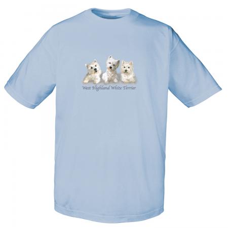 KINDER T-Shirt mit Print - Westi - 08244 hellblau - aus der ©Kollektion Bötzel - Gr. 110-164