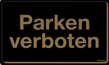 Verbotsschild - PARKEN VERBOTEN - Gr. 25 x 15 cm - 308466