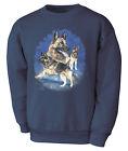 Sweatshirt mit Print - Schäferhund German Shephard - Dunkelblau 10108 Gr. S-2XL