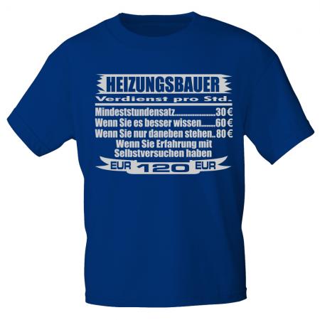 T-Shirt mit Print - Handwerker - Heizungsbauer - 10287 Gr. S-2XL