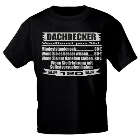 T-Shirt Sprücheshirt Handwerker - Dachdecker - 10294 schwarz / XXL